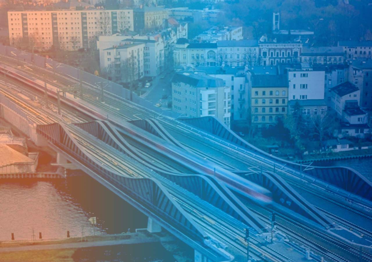 High-speed railway track and bridges (Germany)