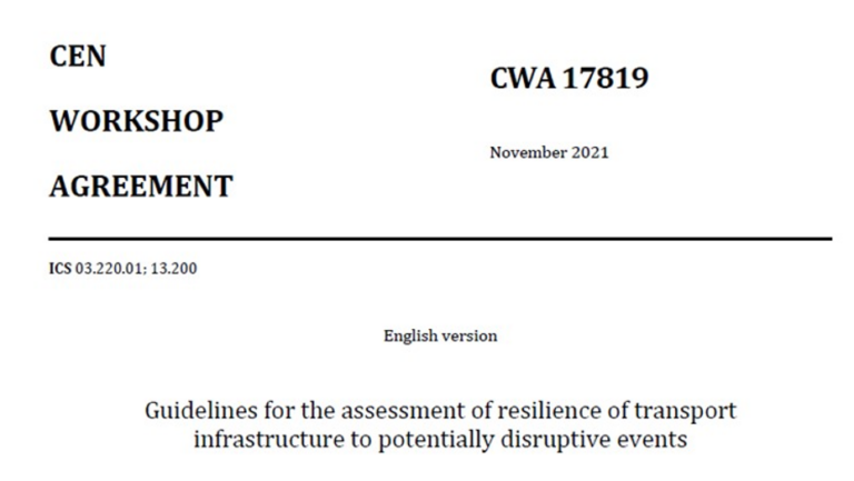 CWA on infrastructure resilience published